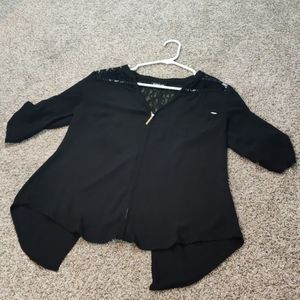 Bebe zip up blouse